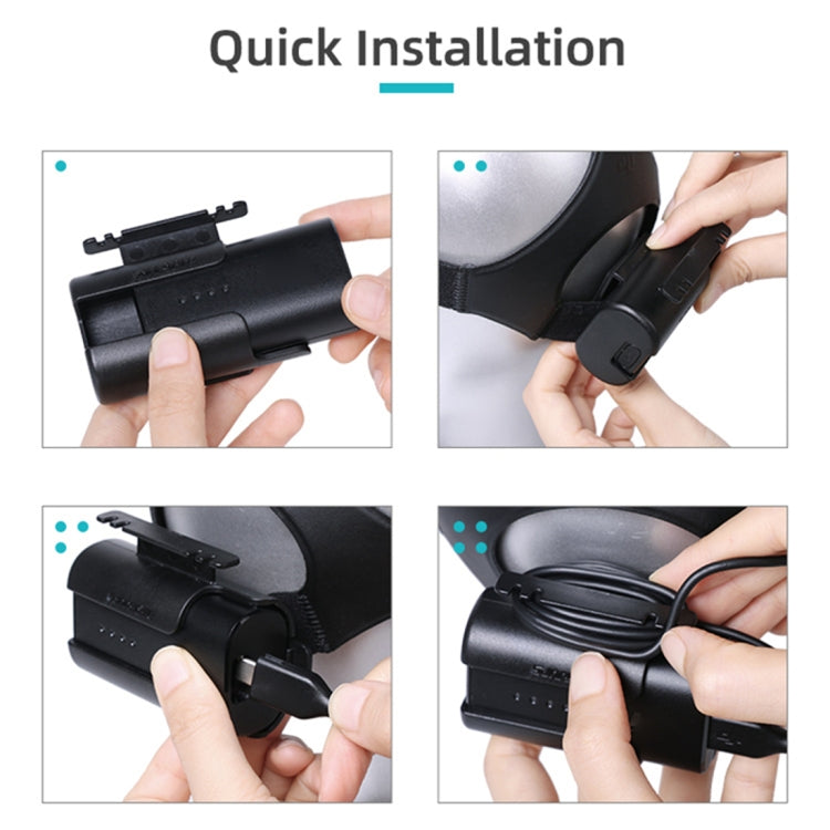 Sunnylife Battery Clip Holder Cable Management Winder Protective Case for DJI FPV Goggles V2(Black) - Mount & Holder by Sunnylife | Online Shopping South Africa | PMC TechLife | Buy Now Pay Later Mobicred