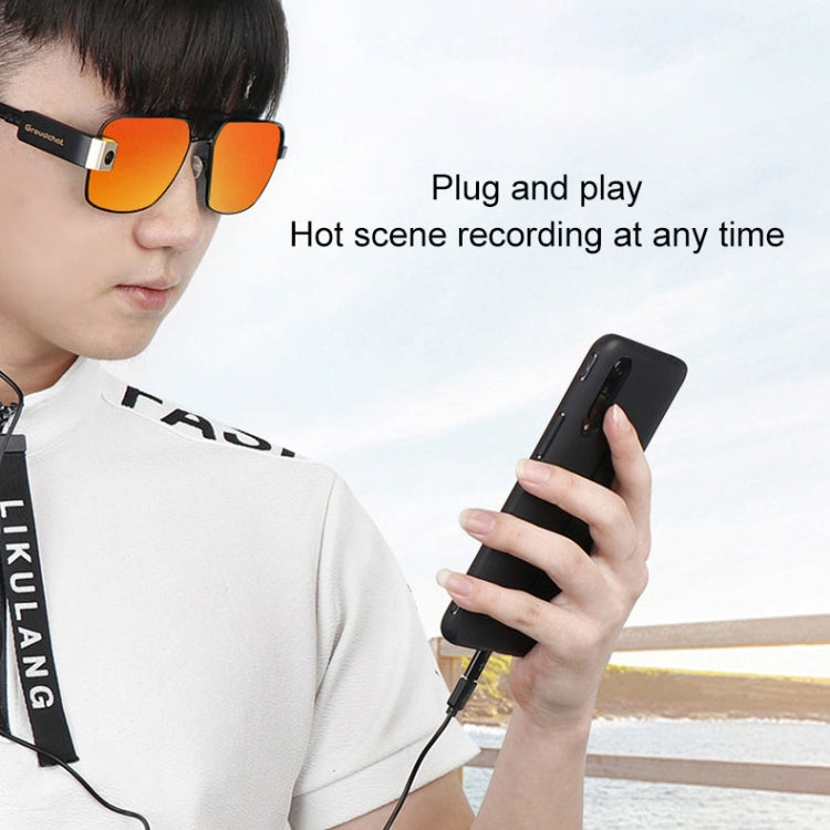 Groudchat JP1DV1 1080P HD Smart Camera Mobile Phone USB Live Camera for Glasses Legs, Built-in Sound-absorbing and Noise-reducing Microphone(Gold) - HD Camera by PMC TechLife | Online Shopping South Africa | PMC TechLife