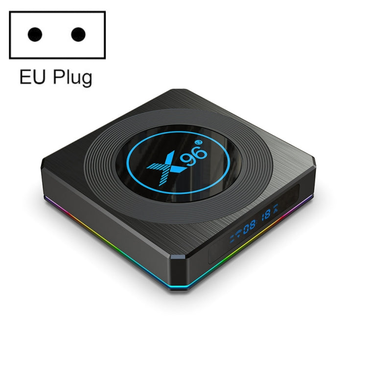 X96 X4 8K Smart TV BOX Android 11.0 Media Player with Remote Control, Amlogic S905X4 Quad Core ARM Cortex A55, RAM: 4GB, ROM: 32GB, Support 100M, Dual Band WiFi, Bluetooth, EU Plug - free shipping - PMC TechLife - Order now!