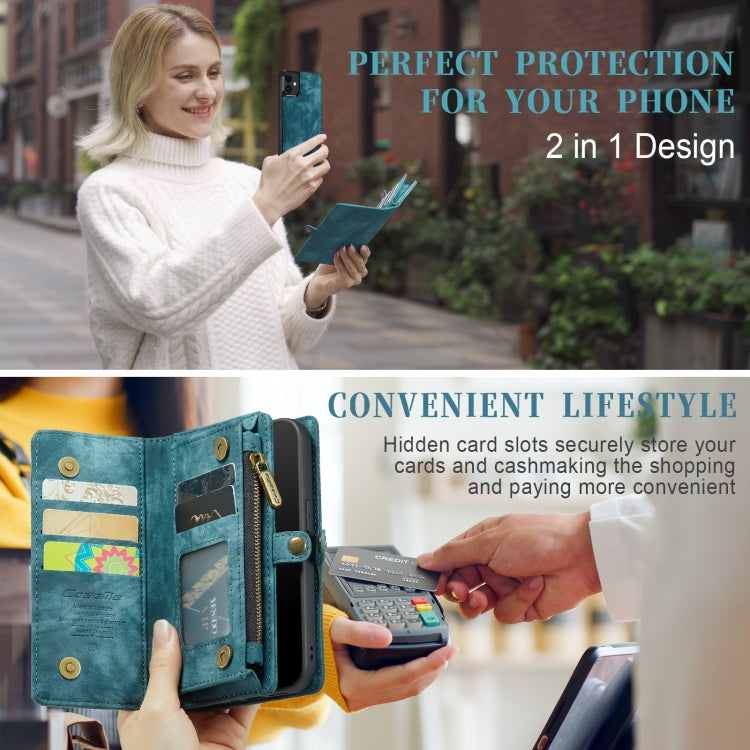 For iPhone 11 CaseMe-008 Detachable Multifunctional Horizontal Flip Leather Case with Card Slot & Holder & Zipper Wallet & Photo Frame (Blue) - iPhone 11 Cases by CaseMe | Online Shopping South Africa | PMC TechLife | Buy Now Pay Later Mobicred
