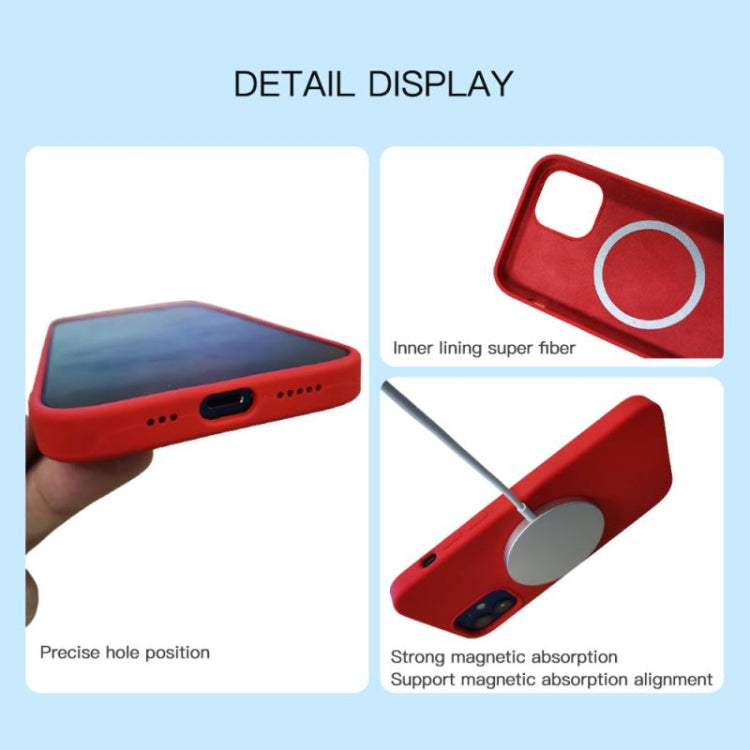 For iPhone 12 / 12 Pro Magnetic Liquid Silicone Full Coverage Shockproof Magsafe Case with Magsafe Charging Magnet(Red) - free shipping - PMC TechLife - Order now!