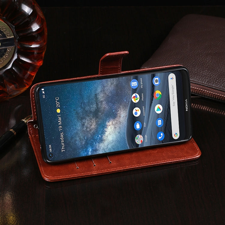 For Nokia 8.3 5G idewei Crazy Horse Texture Horizontal Flip Leather Case with Holder & Card Slots & Wallet(Yellow) - Nokia Cases by idewei | Online Shopping South Africa | PMC TechLife | Buy Now Pay Later Mobicred