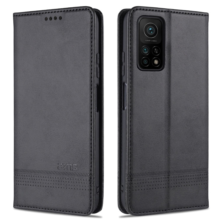 For Xiaomi Mi 10T / 10T Pro / Redmi K30s AZNS Magnetic Calf Texture Horizontal Flip Leather Case with Card Slots & Holder & Wallet(Black) - free shipping - PMC TechLife - Order now!