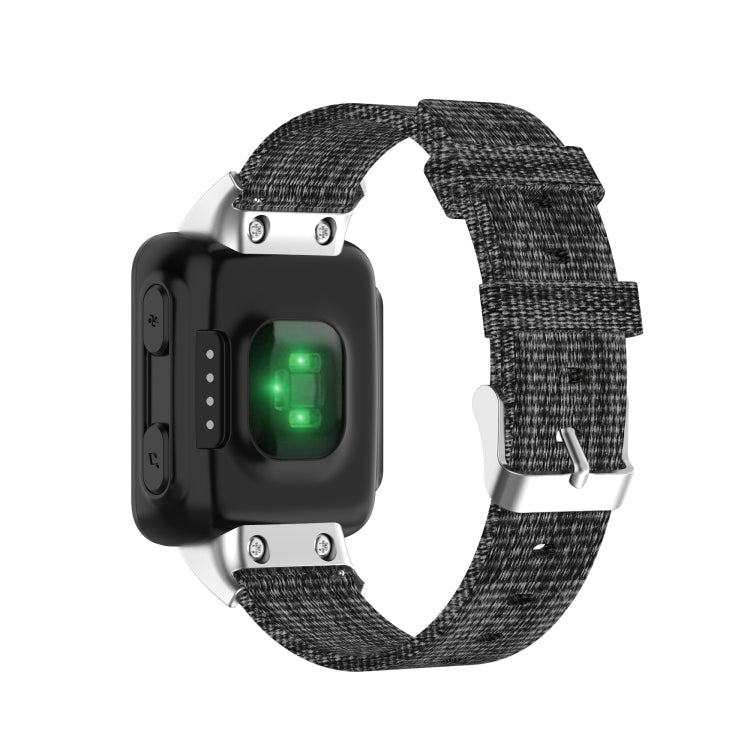 Compatible with Garmin Compatible witherunner 35 / 30 Universal Nylon Canvas Watch Band(Grey) - Watch Bands by PMC TechLife | Online Shopping South Africa | PMC TechLife | Buy Now Pay Later Mobicred