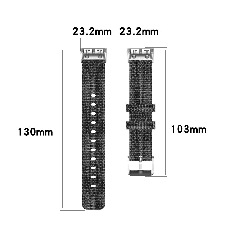 Compatible with Garmin Compatible witherunner 35 / 30 Universal Nylon Canvas Watch Band(Grey) - Watch Bands by PMC TechLife | Online Shopping South Africa | PMC TechLife | Buy Now Pay Later Mobicred