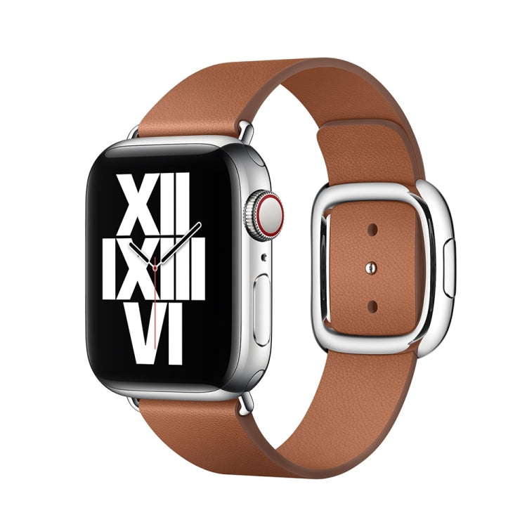 Modern Style Leather Watch Band For Apple Watch 42mm / 41mm / 40mm / 38mm(Brown) - Watch Bands by PMC TechLife | Online Shopping South Africa | PMC TechLife | Buy Now Pay Later Mobicred