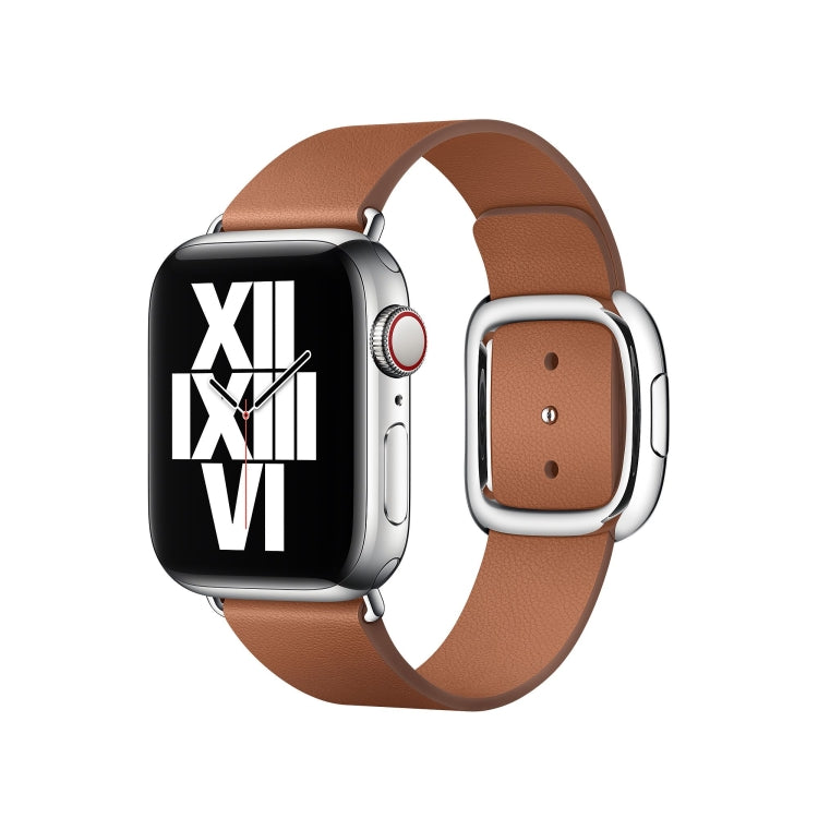 Modern Style Leather Watch Band For Apple Watch 42mm / 41mm / 40mm / 38mm(Brown) - Watch Bands by PMC TechLife | Online Shopping South Africa | PMC TechLife | Buy Now Pay Later Mobicred