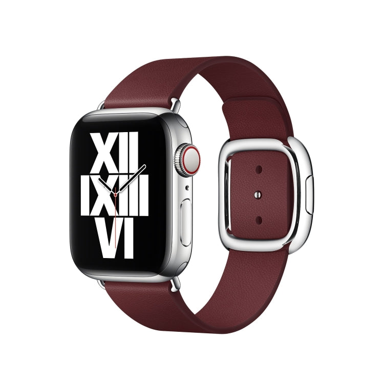 Modern Style Leather Watch Band For Apple Watch 42mm / 41mm / 40mm / 38mm(Coffee) - Watch Bands by PMC TechLife | Online Shopping South Africa | PMC TechLife | Buy Now Pay Later Mobicred