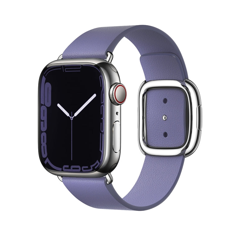 Modern Style Leather Watch Band For Apple Watch 42mm / 41mm / 40mm / 38mm(Purple) - Watch Bands by PMC TechLife | Online Shopping South Africa | PMC TechLife | Buy Now Pay Later Mobicred