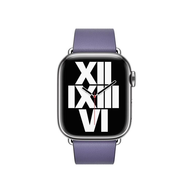 Modern Style Leather Watch Band For Apple Watch 49mm / 46mm / 45mm / 44mm / 42mm(Purple) - Watch Bands by PMC TechLife | Online Shopping South Africa | PMC TechLife | Buy Now Pay Later Mobicred