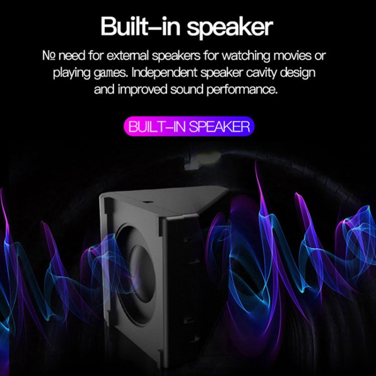 J15 1920 x 1080P HD Household Mini LED Projector with Tripod Mount Support AV / HDMI x 1 / USB x1 / TF x 1, Plug Type:EU Plug(Black White) - Mini Projector by PMC TechLife | Online Shopping South Africa | PMC TechLife | Buy Now Pay Later Mobicred