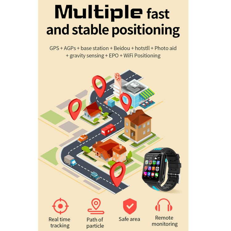 H1 1.54 inch Full-fit Screen Dual Cameras Smart Phone Watch, Support SIM Card / GPS Tracking / Real-time Trajectory / Temperature Monitoring(Silver Pink) - Smart Watches by PMC TechLife | Online Shopping South Africa | PMC TechLife | Buy Now Pay Later Mobicred