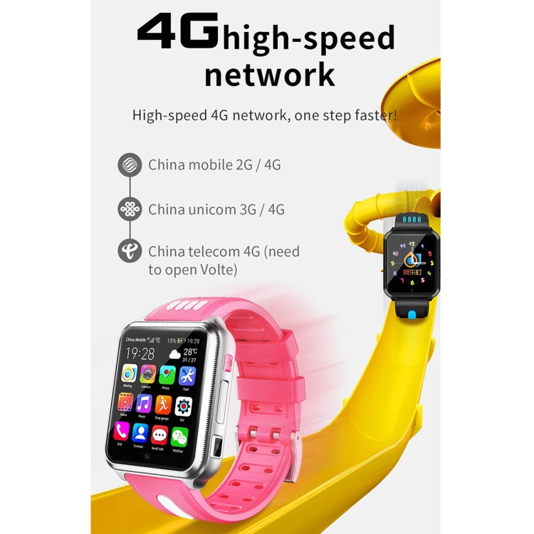 H1 1.54 inch Full-fit Screen Dual Cameras Smart Phone Watch, Support SIM Card / GPS Tracking / Real-time Trajectory / Temperature Monitoring(Silver Pink) - Smart Watches by PMC TechLife | Online Shopping South Africa | PMC TechLife | Buy Now Pay Later Mobicred