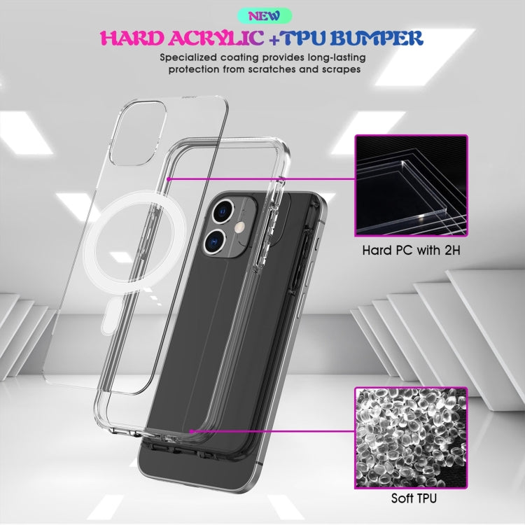 For iPhone X / XS Magsafe Case Simple Magnetic Ring All-inclusive Clear Crystal Acrylic PC +TPU Shockproof Case(Transparent) - More iPhone Cases by PMC TechLife | Online Shopping South Africa | PMC TechLife