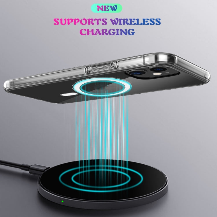 For iPhone XR Magsafe Case Simple Magnetic Ring All-inclusive Clear Crystal Acrylic PC +TPU Shockproof Case(Transparent) - More iPhone Cases by PMC TechLife | Online Shopping South Africa | PMC TechLife