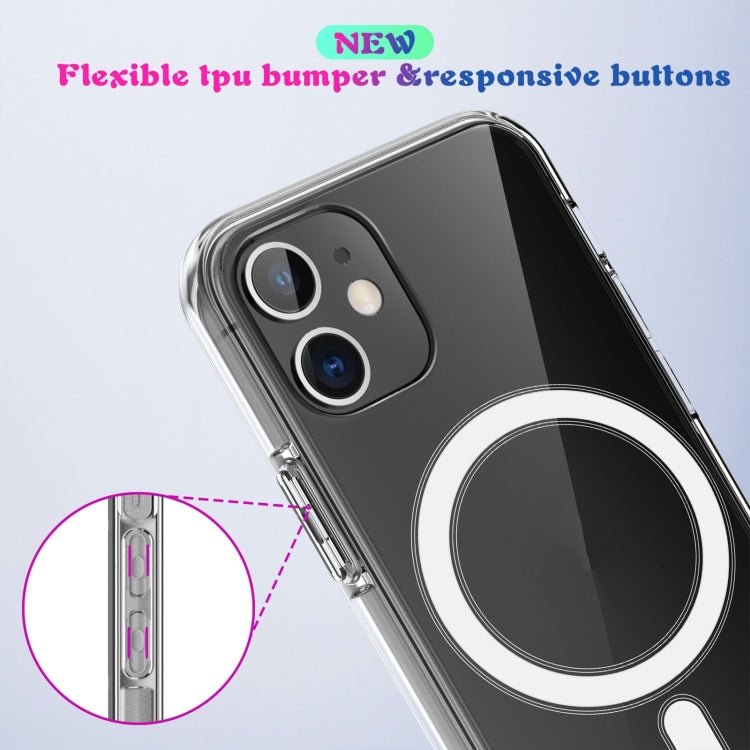 For iPhone XR Magsafe Case Simple Magnetic Ring All-inclusive Clear Crystal Acrylic PC +TPU Shockproof Case(Transparent) - More iPhone Cases by PMC TechLife | Online Shopping South Africa | PMC TechLife