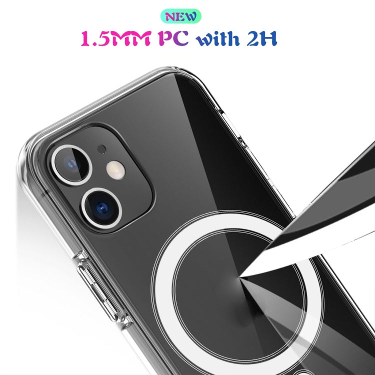 For iPhone XR Magsafe Case Simple Magnetic Ring All-inclusive Clear Crystal Acrylic PC +TPU Shockproof Case(Transparent) - More iPhone Cases by PMC TechLife | Online Shopping South Africa | PMC TechLife