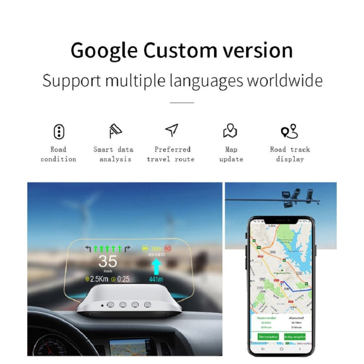 C3 OBD2 + GPS Mode Car Head-up Display HUD Overspeed / Speed / Water Temperature Too High / Voltage Too Low / Engine Failure Alarm / Fatigue Driving Reminder / Navigation Function - free shipping - PMC TechLife - Order now!