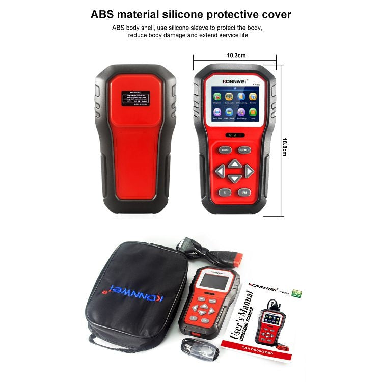 KONNWEI KW860 Car 2.8 inch TFT Color Screen Battery Tester Support 8 Languages / I Key Analysis Function - free shipping - PMC TechLife - Order now!