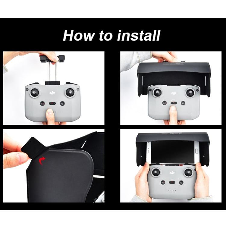 STARTRC 1108859 Dedicated Foldable Remote Control Magnetic Sunshade Anti-reflective Plate for DJI Mini 2 / Mavic Air 2 / Air 2S(Black) -  by PMC TechLife | Online Shopping South Africa | PMC TechLife | Buy Now Pay Later Mobicred