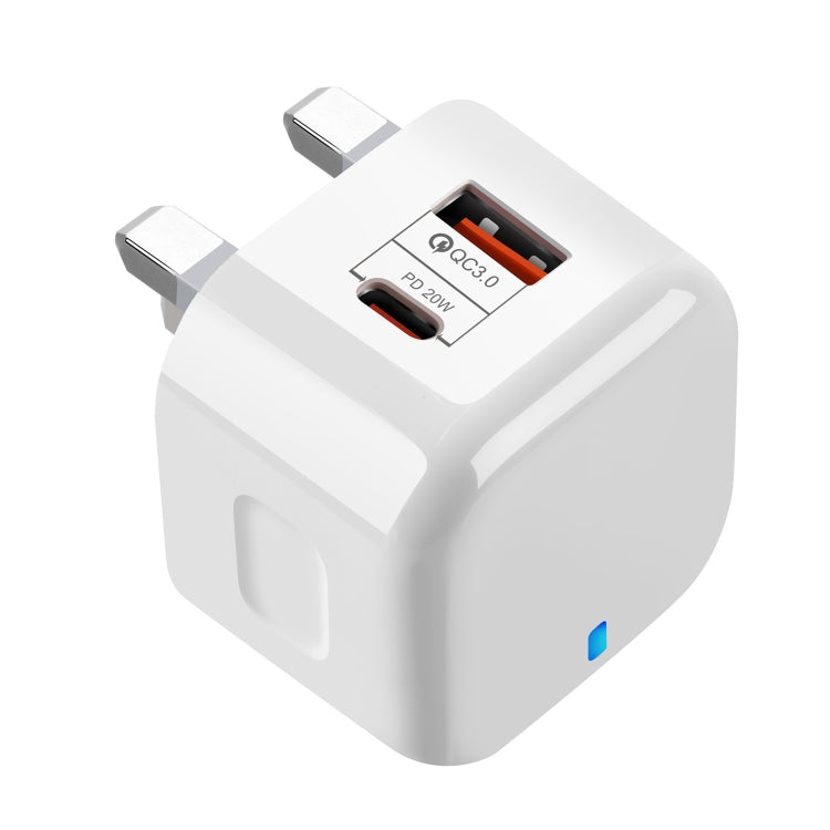 YSY-6087 20W PD + QC 3.0 Dual Ports Travel Charger Power Adapter, UK Plug - free shipping - PMC TechLife - Order now!