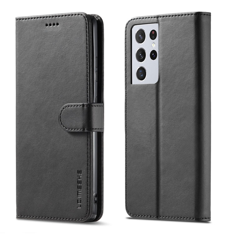 For Samsung Galaxy S21 Ultra 5G LC.IMEEKE Calf Texture Horizontal Flip Leather Case with Holder & Card Slots & Wallet(Black) - free shipping - PMC TechLife - Order now!