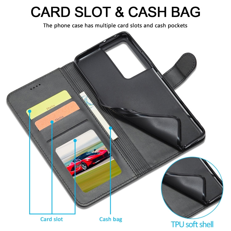For Samsung Galaxy S21 Ultra 5G LC.IMEEKE Calf Texture Horizontal Flip Leather Case with Holder & Card Slots & Wallet(Black) - free shipping - PMC TechLife - Order now!