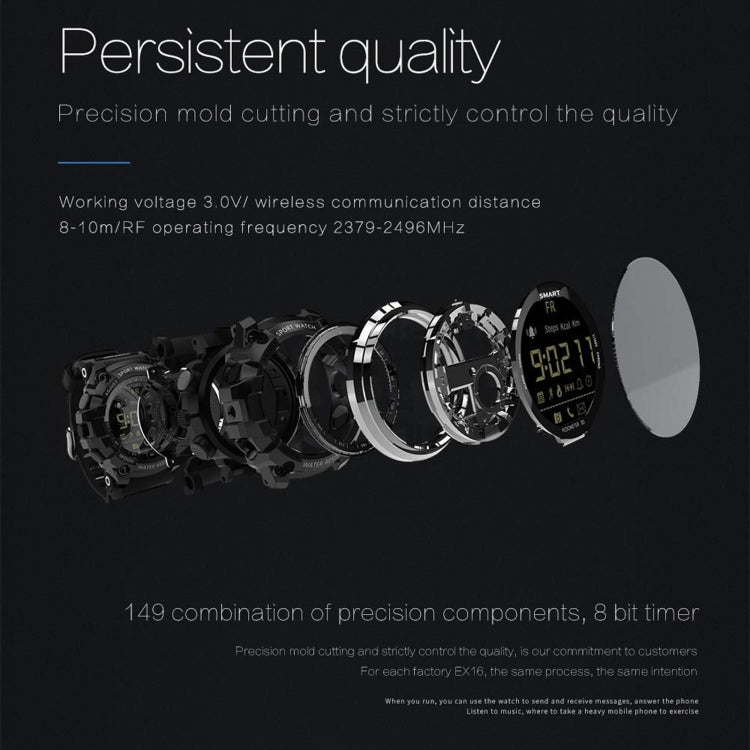 Lokmat MK16 LCD Screen 50m Waterproof Smart Watch, Support Information Reminder / Remote Camera / Walking Motion Monitor(Gold) - Smart Watches by Lokmat | Online Shopping South Africa | PMC TechLife | Buy Now Pay Later Mobicred