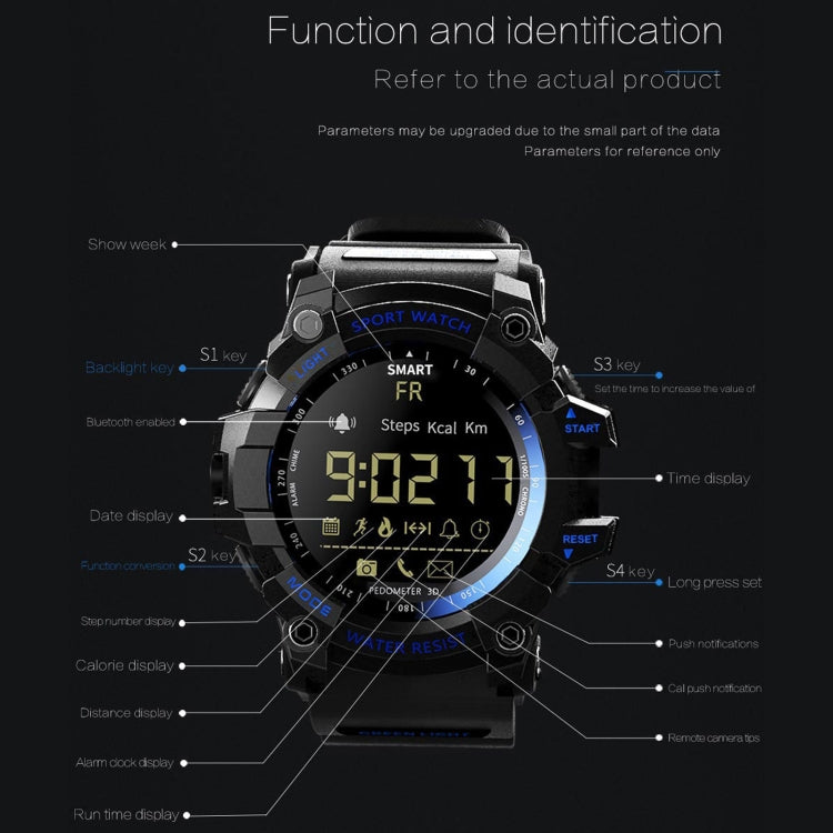 Lokmat MK16 LCD Screen 50m Waterproof Smart Watch, Support Information Reminder / Remote Camera / Walking Motion Monitor(Gold) - Smart Watches by Lokmat | Online Shopping South Africa | PMC TechLife | Buy Now Pay Later Mobicred
