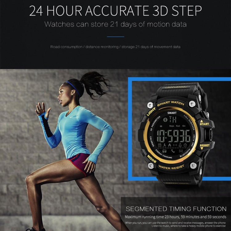 Lokmat MK16 LCD Screen 50m Waterproof Smart Watch, Support Information Reminder / Remote Camera / Walking Motion Monitor(Blue) - free shipping - PMC TechLife - Order now!