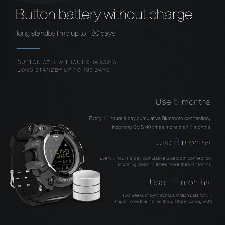 Lokmat MK16 LCD Screen 50m Waterproof Smart Watch, Support Information Reminder / Remote Camera / Walking Motion Monitor(Blue) - free shipping - PMC TechLife - Order now!