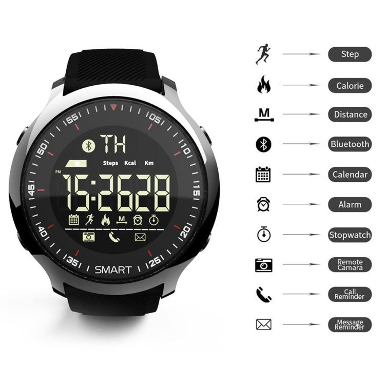 Lokmat MK18 1.1 inch Circle Screen IP68 Waterproof Smart Watch, Support Information Reminder / Remote Camera / Walking Motion Monitor(Silver) - free shipping - PMC TechLife - Order now!