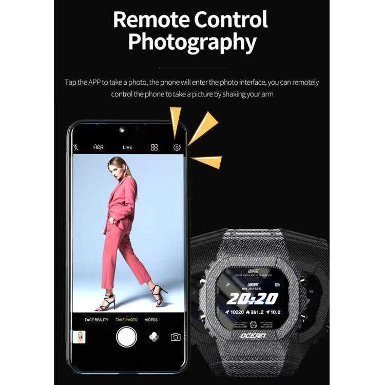 Lokmat OCEAN 1.14 inch TFT Touch Screen IP68 Waterproof Smart Watch, Support Information Reminder / Sleep Monitor / Sport Record(Denim Blue) - free shipping - PMC TechLife - Order now!