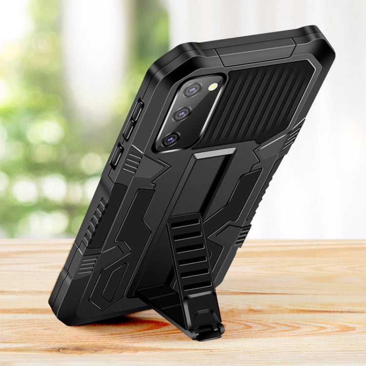 For Samsung Galaxy Note20 Ultra Vanguard Warrior All Inclusive Double-color Shockproof TPU + PC Protective Case with Holder(Black) - Galaxy Note20 Ultra Cases by PMC TechLife | Online Shopping South Africa | PMC TechLife | Buy Now Pay Later Mobicred