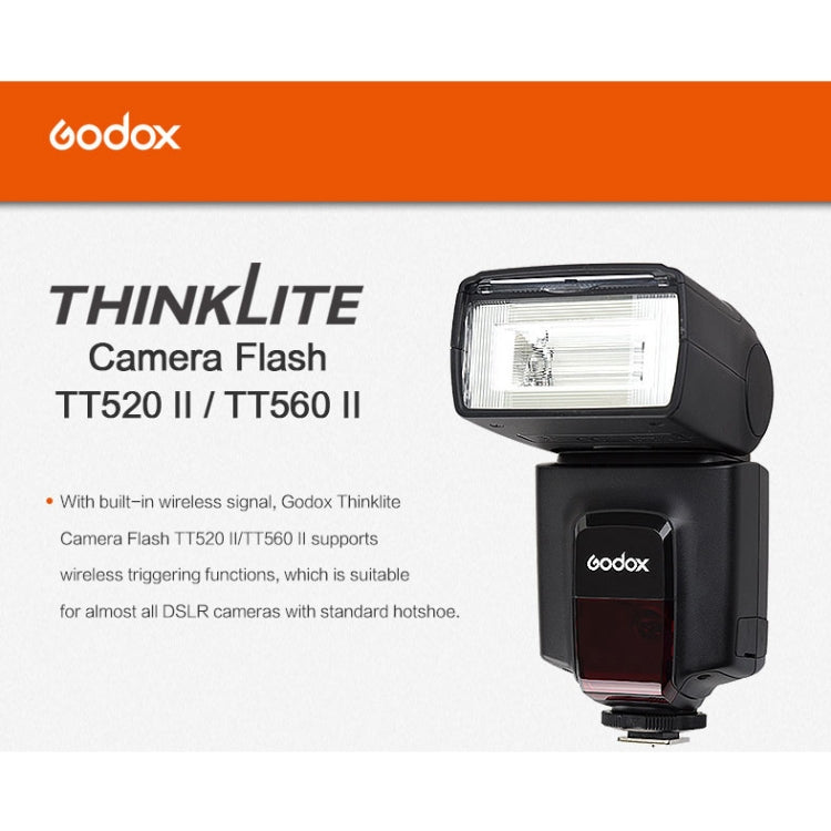 Godox TT520II 433MHZ Wireless 1/300s-1/2000s HSS Flash Speedlite Camera Top Fill Light for Canon / Nikon DSLR Cameras(Black) - free shipping - PMC TechLife - Order now!