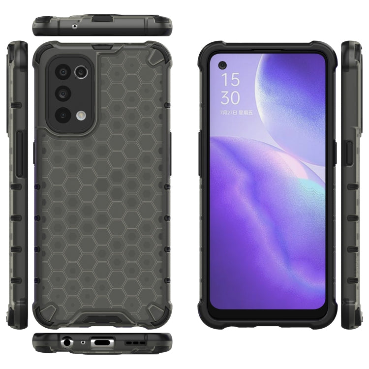 For Oppo Reno5 5G Shockproof Honeycomb PC + TPU Case(Black) - free shipping - PMC TechLife - Order now!
