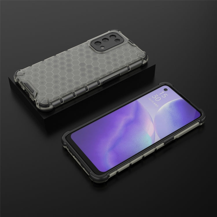For Oppo Reno5 5G Shockproof Honeycomb PC + TPU Case(Black) - free shipping - PMC TechLife - Order now!