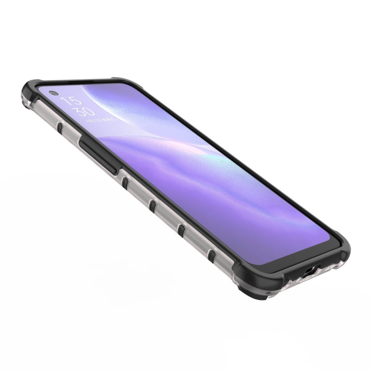 For Oppo Reno5 5G Shockproof Honeycomb PC + TPU Case(Black) - free shipping - PMC TechLife - Order now!