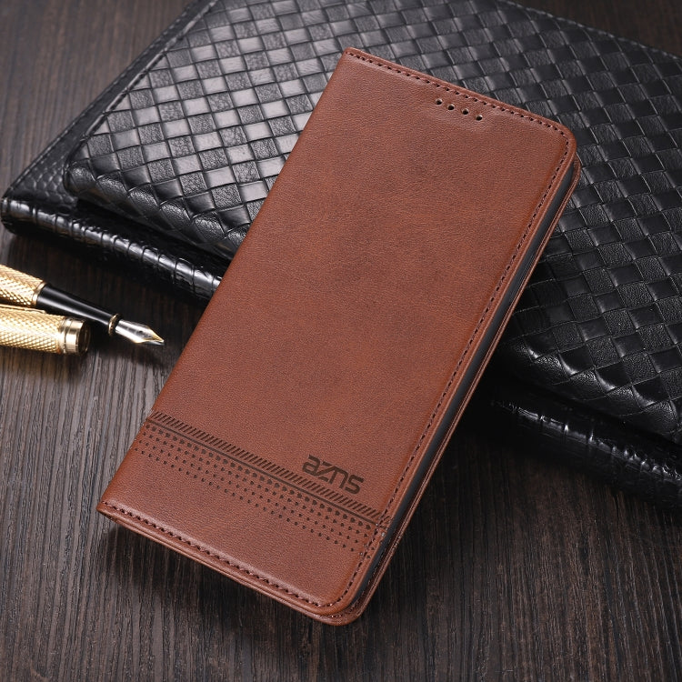 For Oppo Reno5 5G AZNS Magnetic Calf Texture Horizontal Flip Leather Case with Card Slots & Holder & Wallet(Dark Brown) - OPPO Cases by AZNS | Online Shopping South Africa | PMC TechLife | Buy Now Pay Later Mobicred