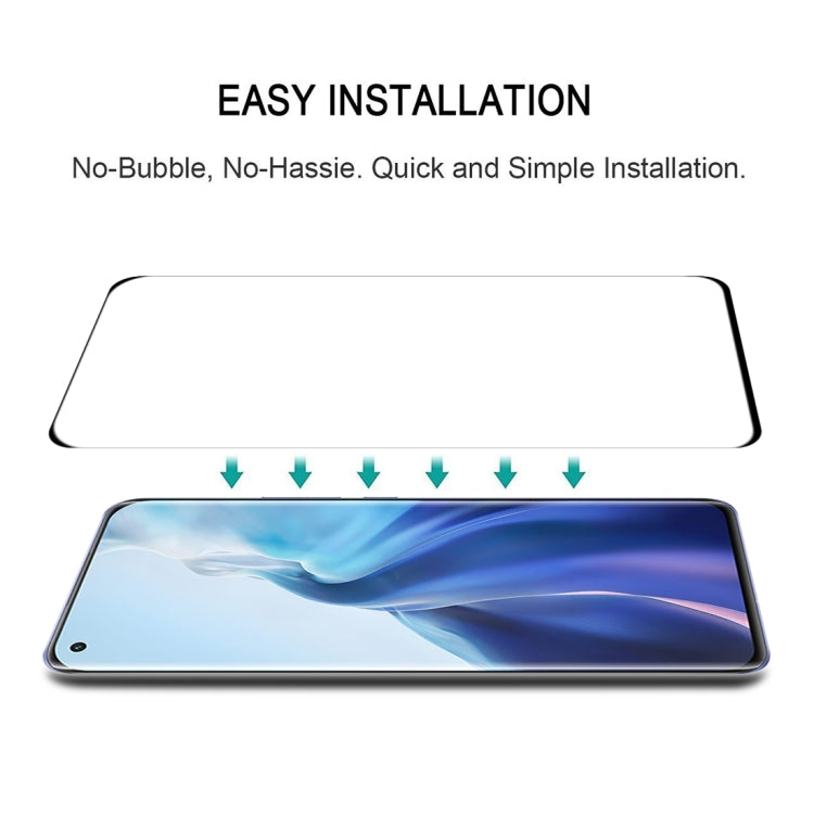 For Xiaomi Mi 11 (Edge Glue) 25 PCS 9H HD 3D Curved Edge Tempered Glass Film(Black) -  by PMC TechLife | Online Shopping South Africa | PMC TechLife
