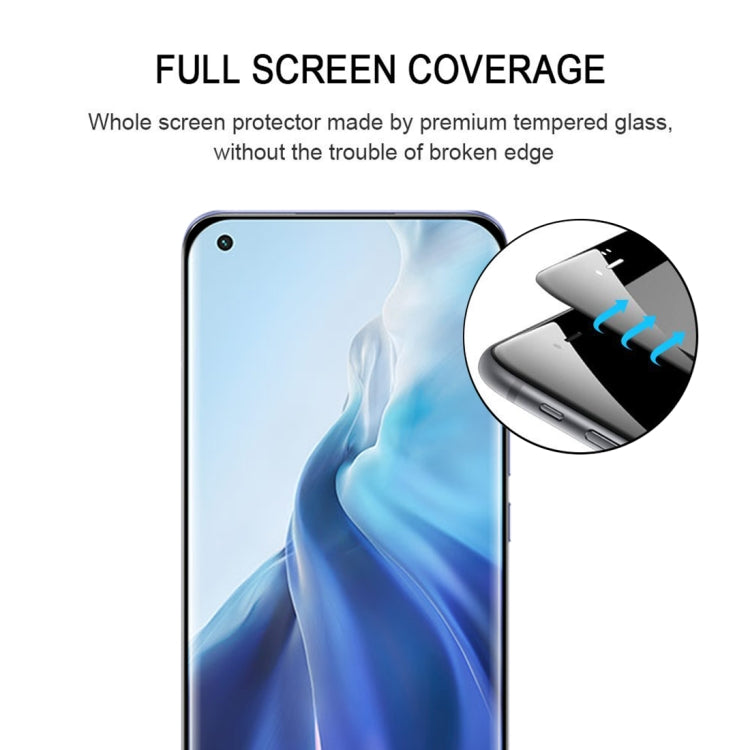 For Xiaomi Mi 11 (Full Glue) 25 PCS 9H HD 3D Curved Edge Tempered Glass Film(Black) -  by PMC TechLife | Online Shopping South Africa | PMC TechLife