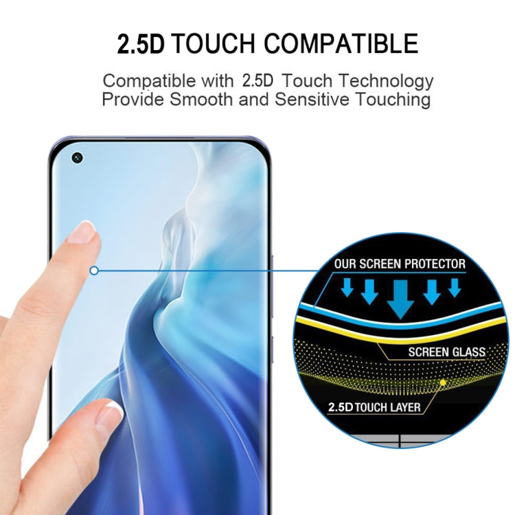 For Xiaomi Mi 11 (Full Glue) 25 PCS 9H HD 3D Curved Edge Tempered Glass Film(Black) -  by PMC TechLife | Online Shopping South Africa | PMC TechLife