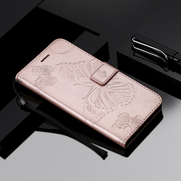 For OPPO A53 (2020) / A53s / A33 (2020) / A32 3D Butterflies Embossing Pattern Horizontal Flip Leather Case with Holder & Card Slot & Wallet(Rose Gold) - free shipping - PMC TechLife - Order now!
