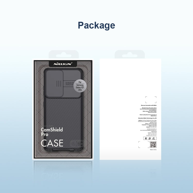 For Samsung Galaxy S21 Ultra 5G NILLKIN Black Mirror Pro Series Camshield Full Coverage Dust-proof Scratch Resistant Phone Case(Black) - free shipping - PMC TechLife - Order now!