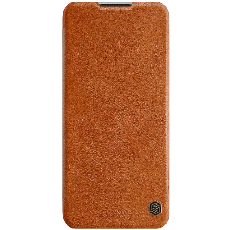 For OnePlus Nord N100 NILLKIN QIN Series Crazy Horse Texture Horizontal Flip Leather Case with Card Slot(Brown) - OnePlus Cases by NILLKIN | Online Shopping South Africa | PMC TechLife