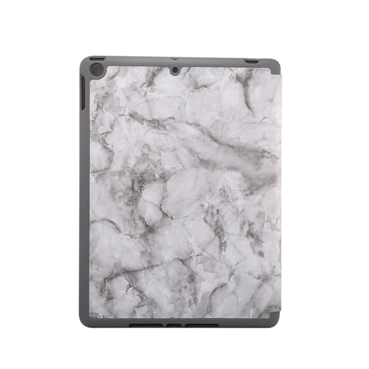 For iPad 10.2 inch Marble Texture Pattern Horizontal Flip Leather Case, with Three-folding Holder & Pen Slot & Sleep / Wake-up Function(Black Grey) - free shipping - PMC TechLife - Order now!