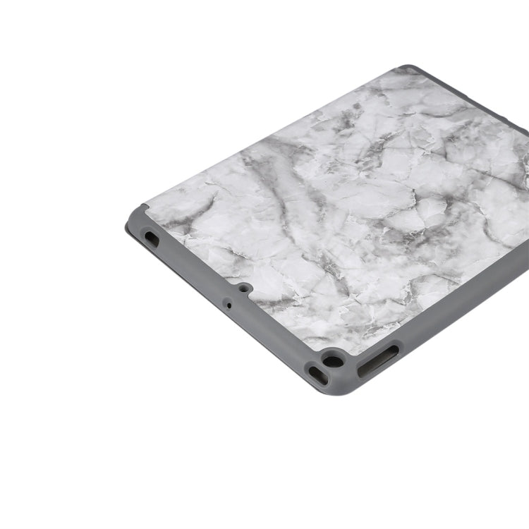 For iPad 10.2 inch Marble Texture Pattern Horizontal Flip Leather Case, with Three-folding Holder & Pen Slot & Sleep / Wake-up Function(Black Grey) - free shipping - PMC TechLife - Order now!