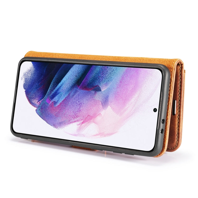 For Samsung Galaxy S21 5G DG.MING Crazy Horse Texture Flip Detachable Magnetic Leather Case with Holder & Card Slots & Wallet(Brown) - free shipping - PMC TechLife - Order now!