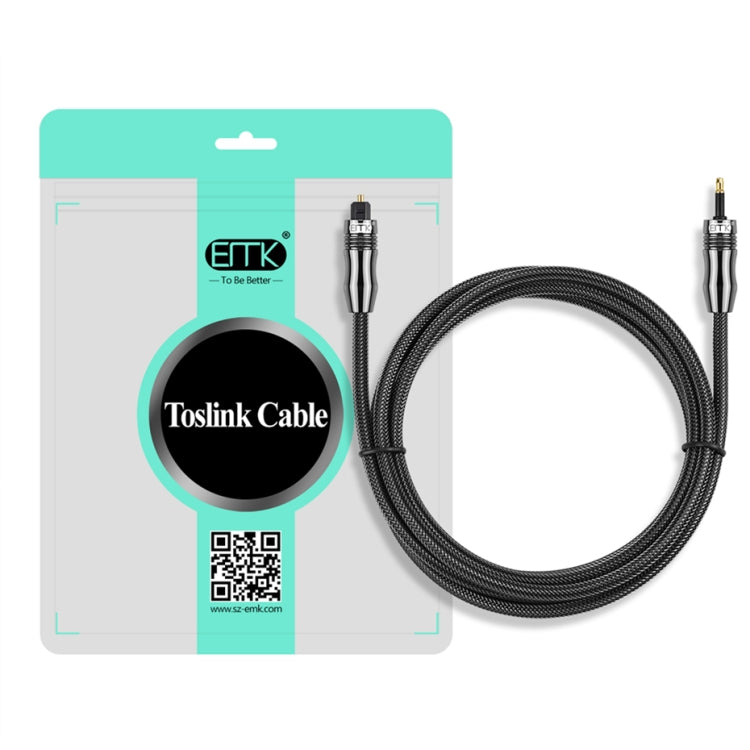 EMK OD6.0mm 3.5mm Digital Sound Toslink to Mini Toslink Digital Optical Audio Cable, Length:1.5m - Audio Optical Cables by EMK | Online Shopping South Africa | PMC TechLife | Buy Now Pay Later Mobicred