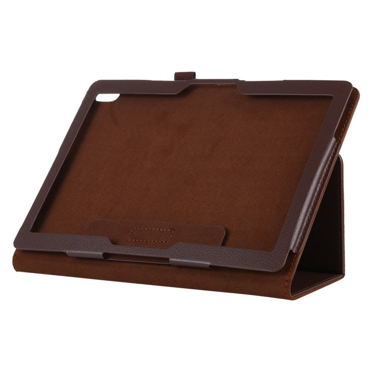 For Lenovo Smart Tab M10 / P10 10.1 inch Litchi Texture Solid Color Horizontal Flip Leather Case with Holder & Pen Slot(Brown) - free shipping - PMC TechLife - Order now!